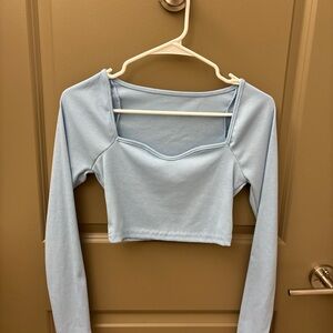 Light Blue Women's Long Sleeve Top
